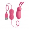 OMG CUTE  RABBIT VIBRADOR POTENTE ROSA USB