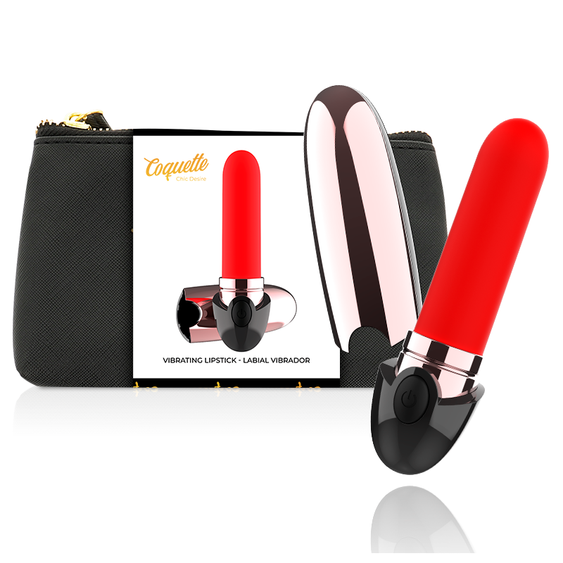 COQUETTE CHIC DESIRE PINTALABIOS VIBRADOR RECARGABLE LUXE NEGRO / GOLD