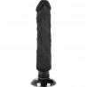 BASECOCK REALISTIC VIBRADOR 2-1 NEGRO  20CM