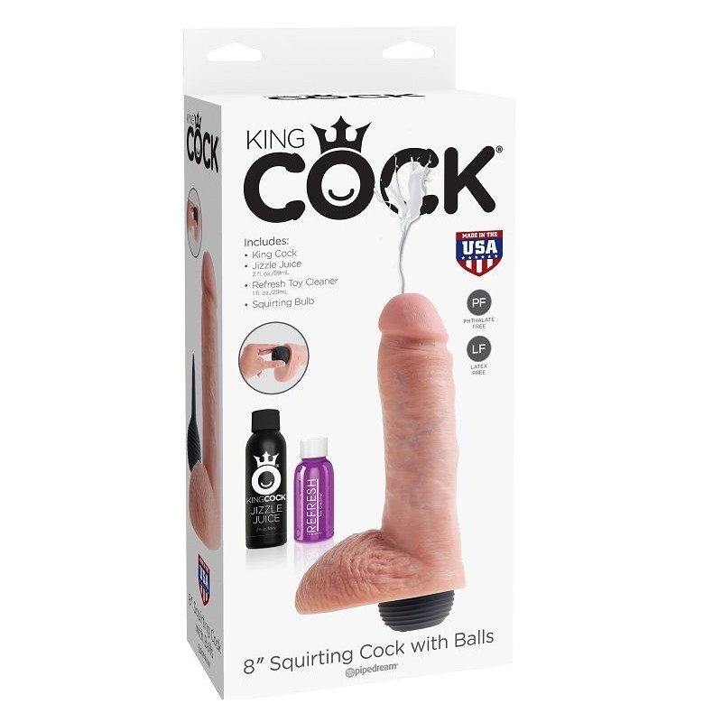 KING COCK PENE REALISTICO EYACULADOR NATURAL 20.32CM