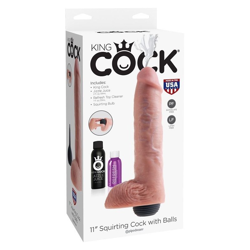 KING COCK PENE REALISTICO EYACULADOR NATURAL 27.94CM