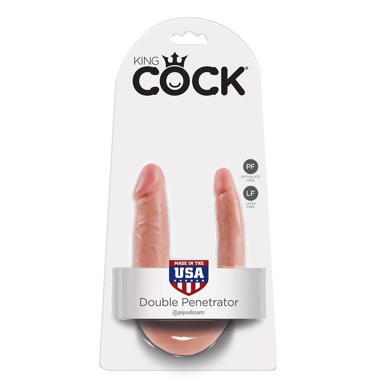 KING COCK DILDO DOBLE PENETRACIÓN 12.7CM NATURAL