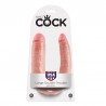 KING COCK DILDO DOBLE PENETRACIÓN 17.8 CM NATURAL