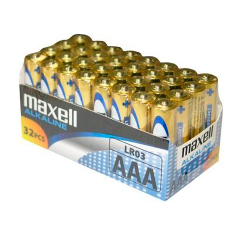 MAXELL PILA ALCALINA AAA LR03 PACK*32 PILAS