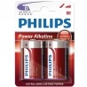 PHILIPS POWER ALKALINE PILA D LR20 BLISTER*2