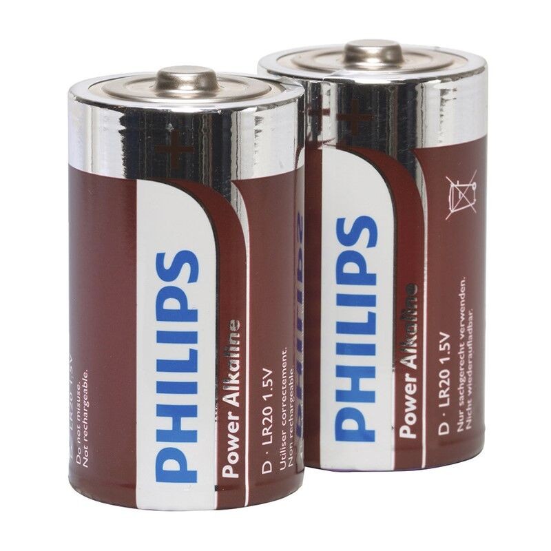 PHILIPS POWER ALKALINE PILA D LR20 BLISTER*2