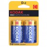 KODAK MAX PILA ALCALINA D LR20 BLISTER*2