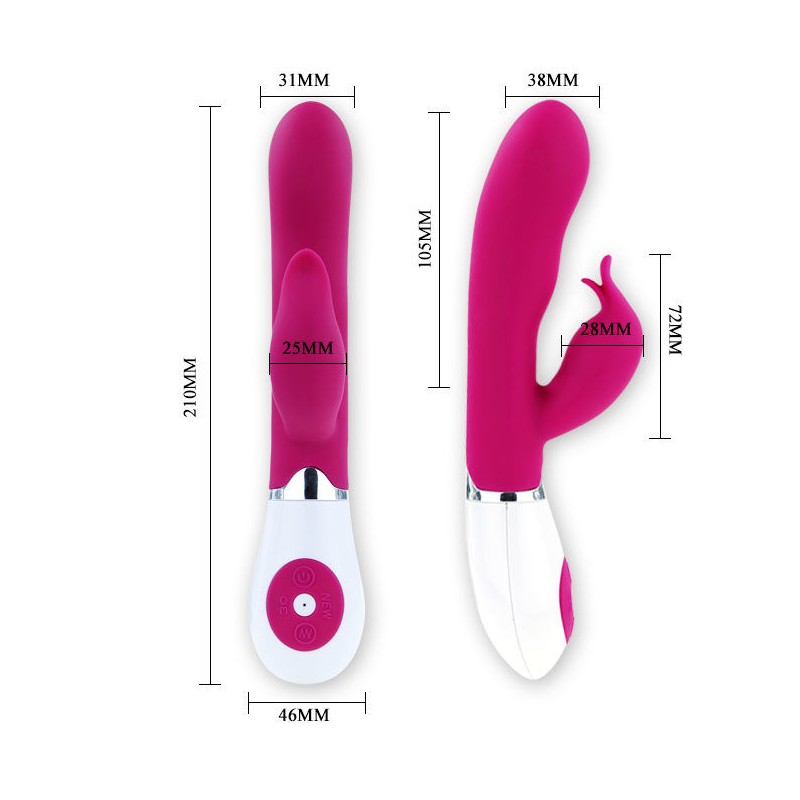 PRETTY LOVE FLIRTATION - VIBRADOR CON ESTIMULADOR FELIX