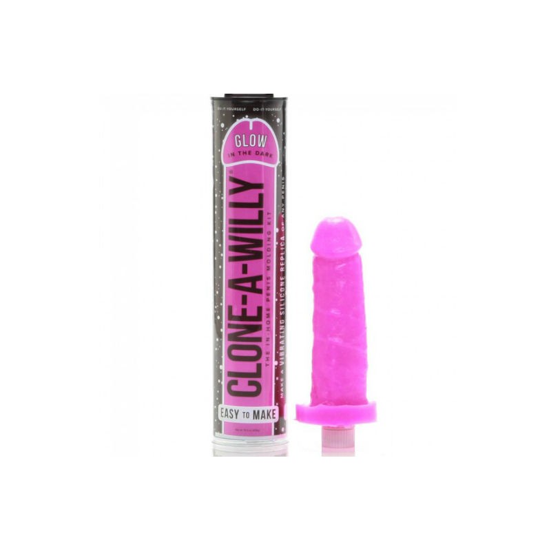 CLONE A WILLY CLONADOR PENE ROSA LUMINISCENTE CON VIBRADOR