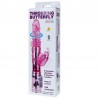 VIBRADOR RECARGABLE CON ROTACION Y ESTIMULADOR THROBBING BUTTERFLY