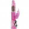 VIBRADOR RECARGABLE CON ROTACION Y ESTIMULADOR THROBBING BUTTERFLY