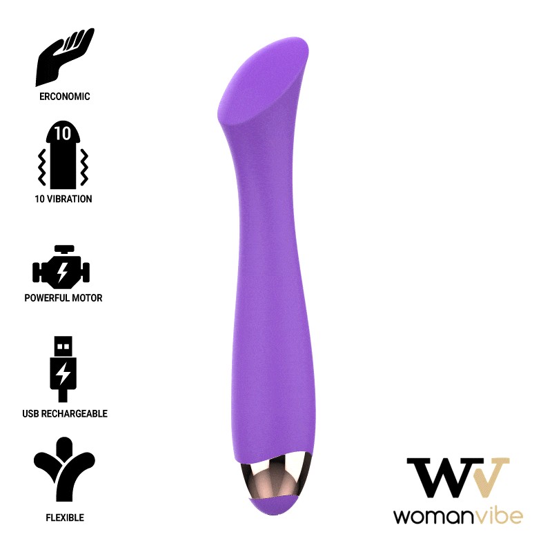 WOMANVIBE MANDY VIBRADOR RECARGABLE SILICONA PUNTO "K"