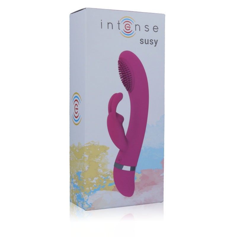 INTENSE SUSY VIBRADOR OSCILANTE SILICON RABBIT ROSA