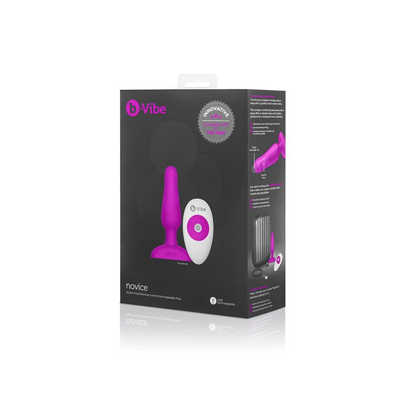 B-VIBE NOVICE CONTROL REMOTO ANAL PLUG FUCHSIA