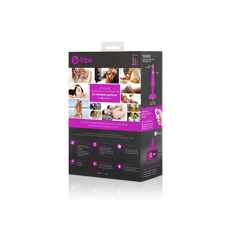 B-VIBE NOVICE CONTROL REMOTO ANAL PLUG FUCHSIA