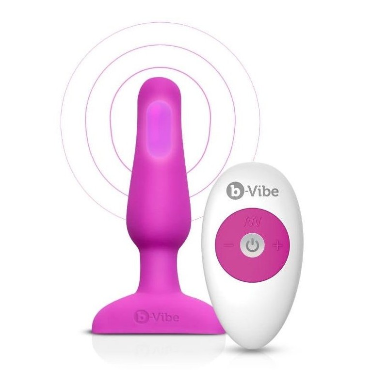 B-VIBE NOVICE CONTROL REMOTO ANAL PLUG FUCHSIA