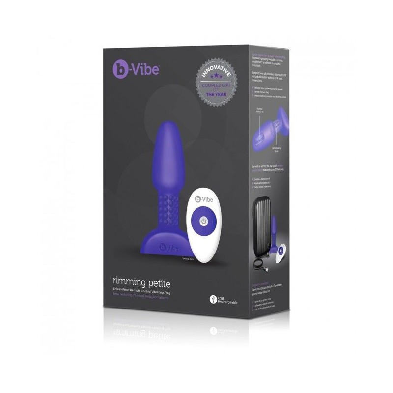 B-VIBE RIMMING CONTROL REMOTO ANAL PLUG  PETITE  LILA