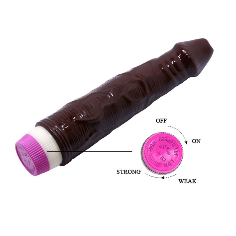 WAVES OF PLEASURE VIBRADOR 23 CM MARRÓN