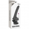 BASECOCK REALISTIC VIBRADOR CONTROL REMOTO NEGRO 19 CM