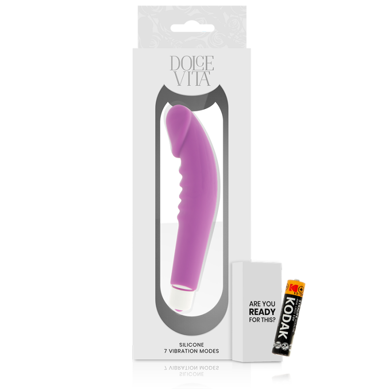 DOLCE VITA  REALISTIC  PLEASURE VIBRADOR SILICONA LILA