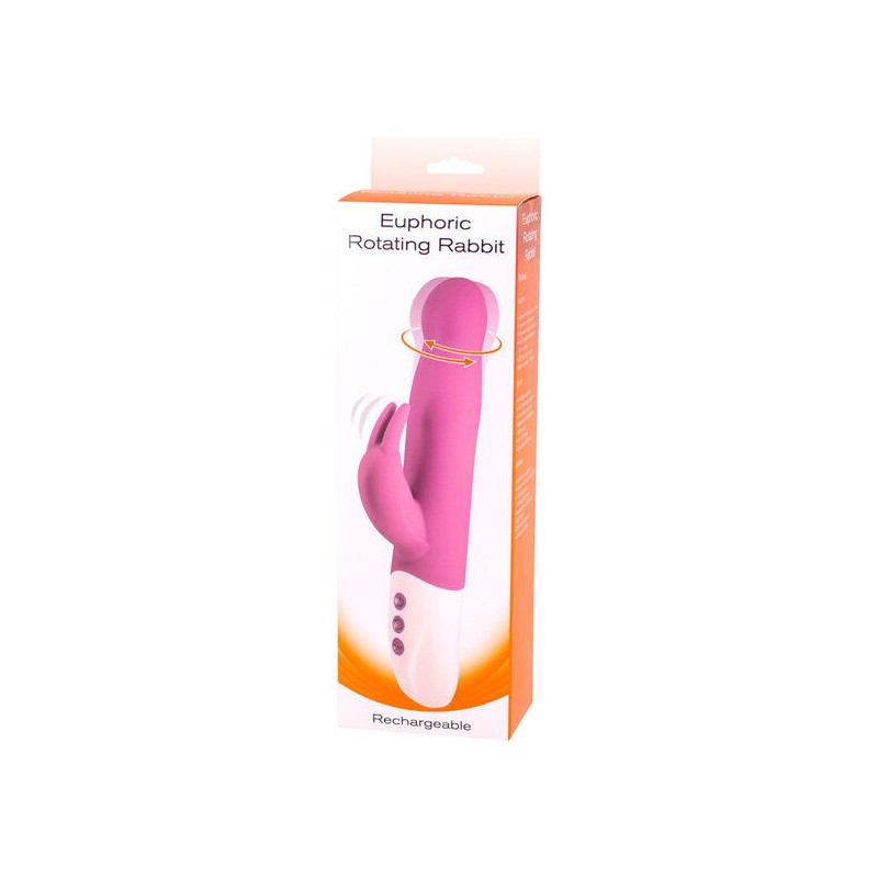 SEVENCREATIONS EUPHORIC VIBRADOR CONEJITO CON ROTACIÓN LILA