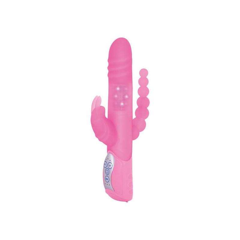 SEVENCREATIONS E RABBIT TRIPLE PLAY- VIBRADOR TRIPLE ESTIMULACIÓN ROSA