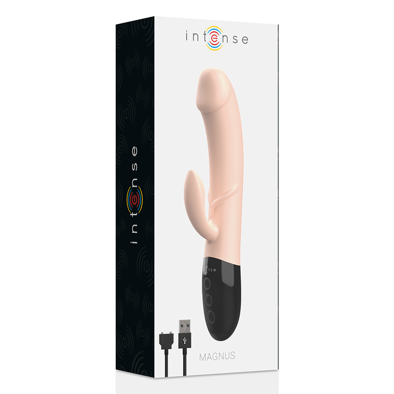 INTENSE MAGNUS VIBRADOR RECARGABLE DUAL NATURAL