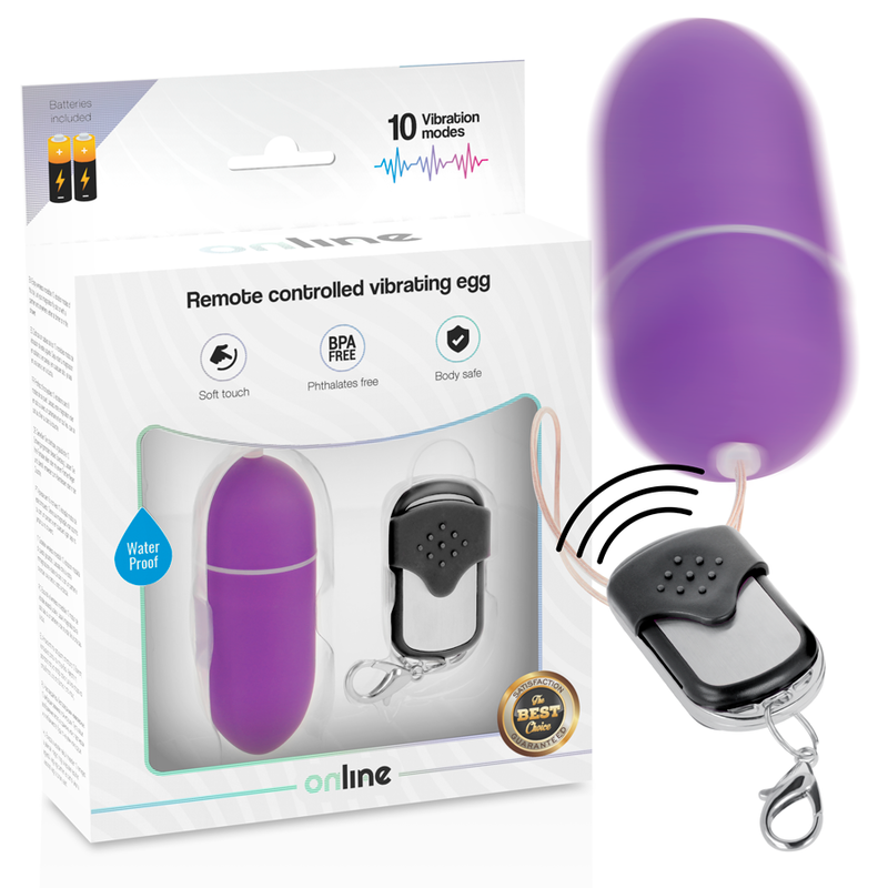 ONLINE HUEVO VIBRADOR CONTROL REMOTO L - LILA