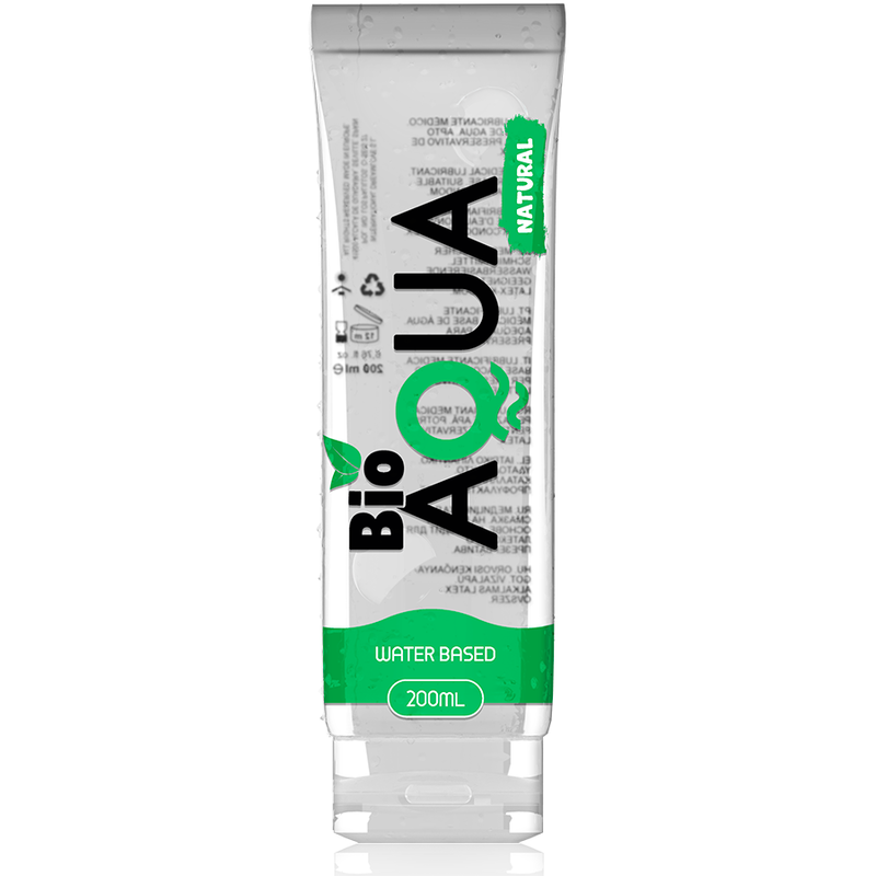 BIOAQUA LUBRICANTE INGREDIENTES NATURALES Base de agua 200 ML