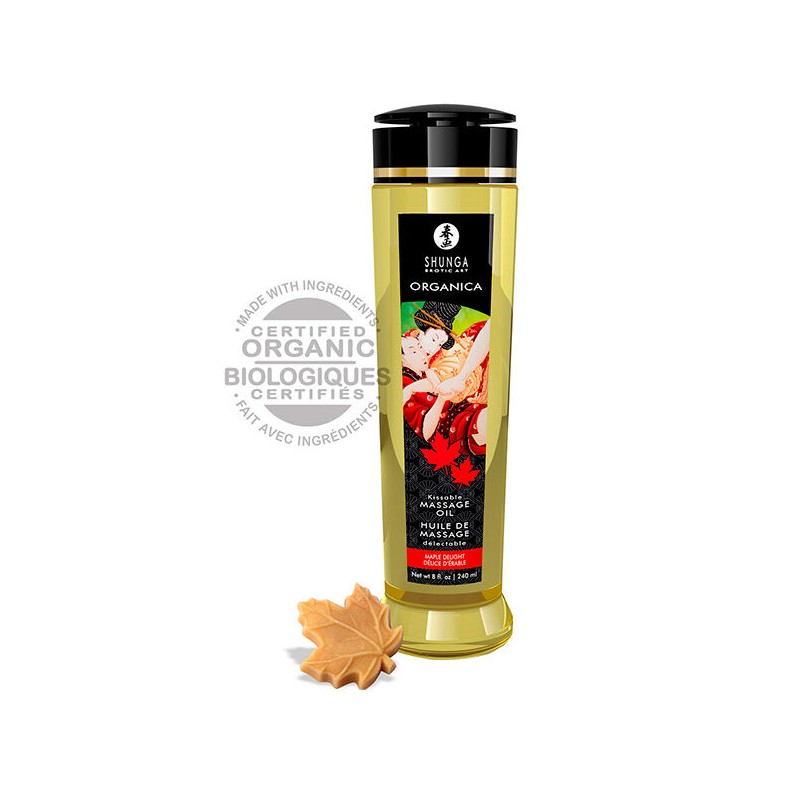 SHUNGA ACEITE COMESTIBLE DE MASAJE EROTICO ORGANICA 240ML - MAPLE DELIGHT