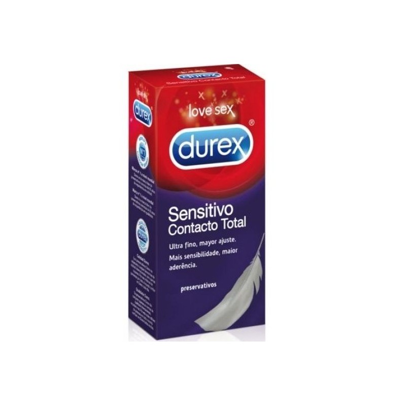 DUREX - SENSITIVO CONTACTO TOTAL 12 UNIDADES