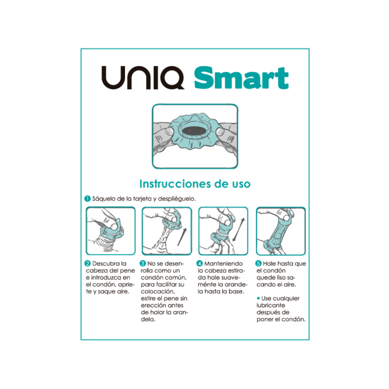 UNIQ SMART PRESERVATIVOS PRE-ERECCIÓN SIN LATEX 3 UNIDADES