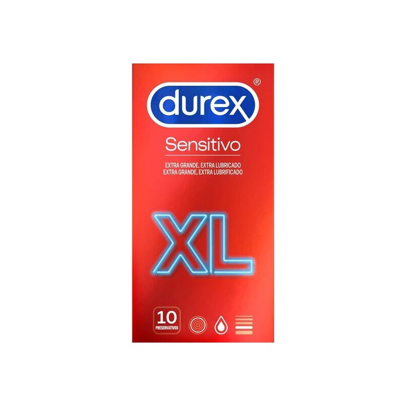 DUREX - PRESERVATIVOS SENSITIVO XL 10 UNIDADES