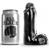 ALL BLACK - DILDO NEGRO REALISTICO 20 CM