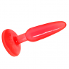 PLUG ANAL TACTO SUAVE ROJO 14.2