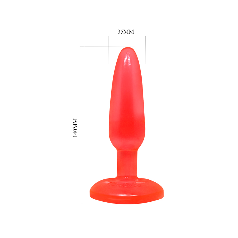 PLUG ANAL TACTO SUAVE ROJO 14.2