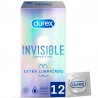 DUREX - INVISIBLE EXTRA LUBRICADO 12 UNIDADES