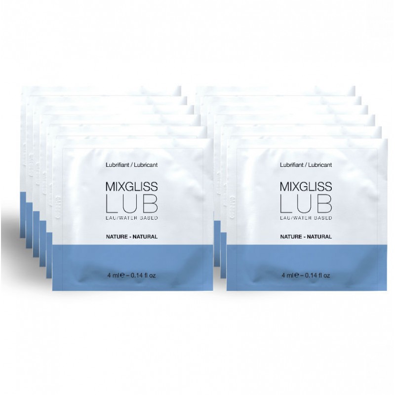 MIXGLISS LUBRICANTE BASE DE AGUA NATURAL 12 MONODOSIS 4ML