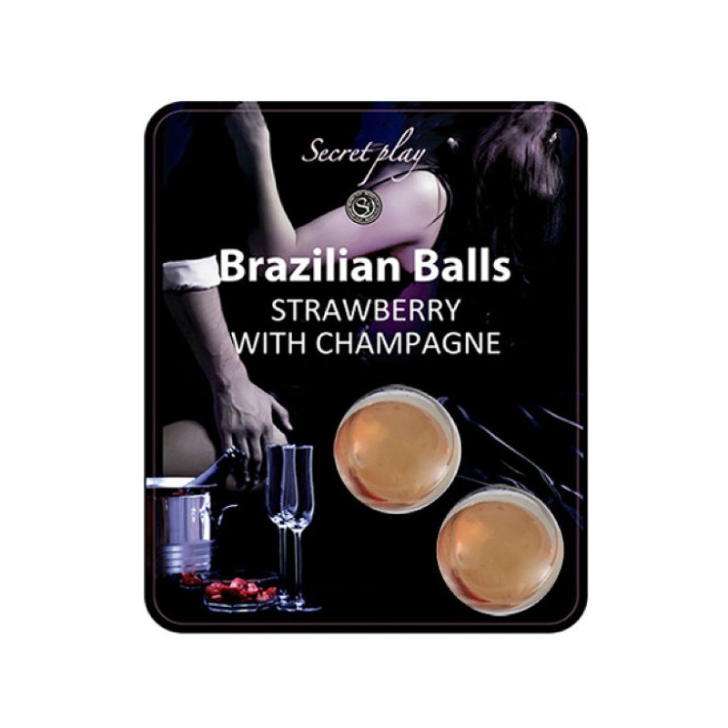 SECRETPLAY SET 2 BRAZILIAN BALLS FRESAS CON CAVA