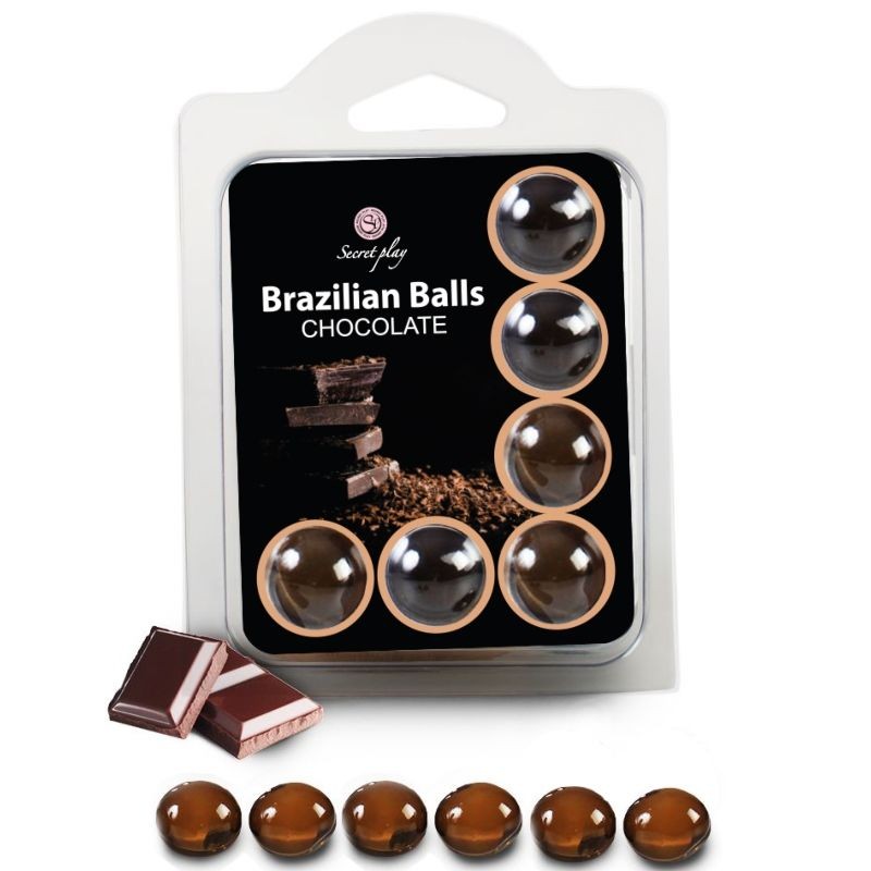 SECRETPLAY SET 6 BRAZILIANS BALLS CHOCOLATE