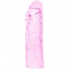 FUNDA ROSA  PENE SILICONA ESTIMULANTE 13CM