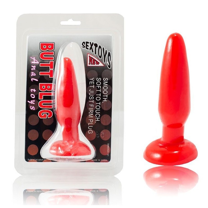 PLUG ANAL PEQUEÑO ROJO 15CM