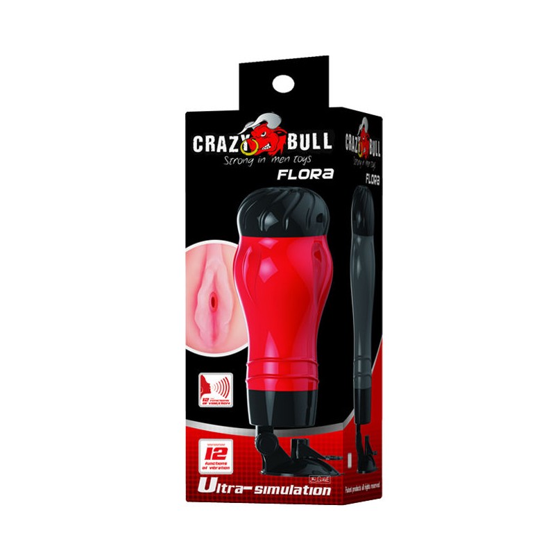 BAILE CRAZYFLORA VAGINA CON BASE MASTURBADOR VOZ