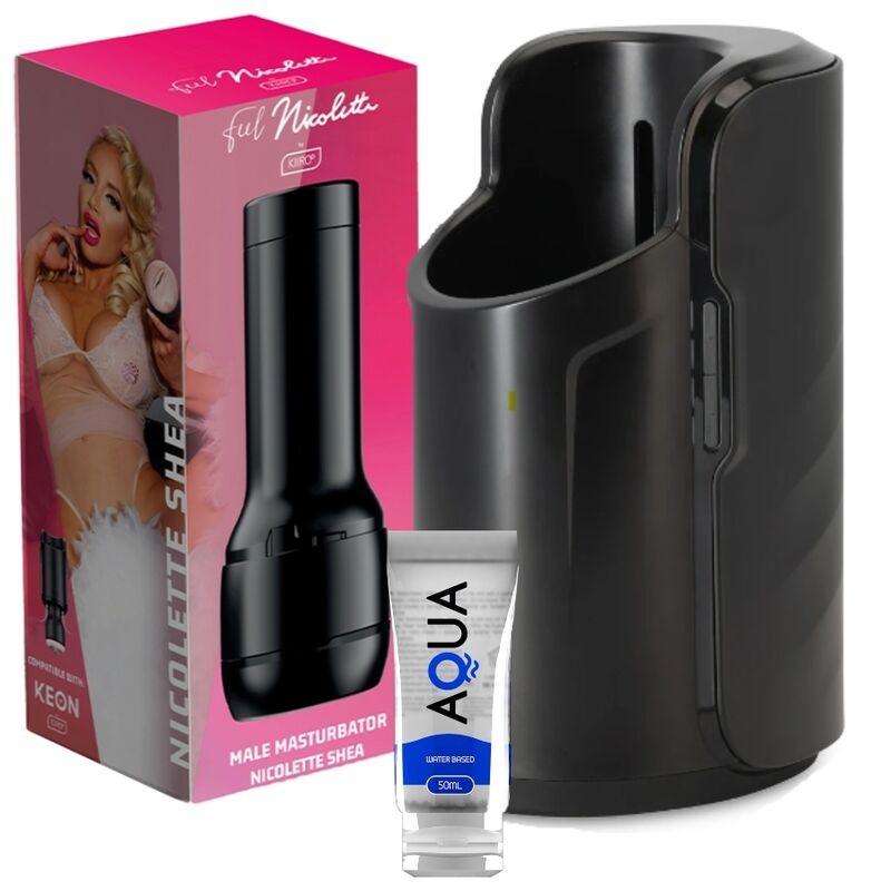 KIIROO KEON + FEEL NICOLETTE SHEA STROKER + LUBRICANTE AQUA QUALITY 50 ML