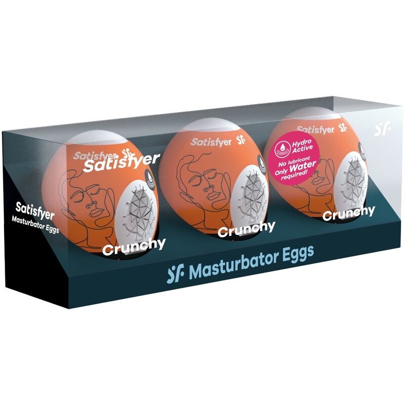 SATISFYER 3 HUEVOS MASTURBADORES - CRUNCHY