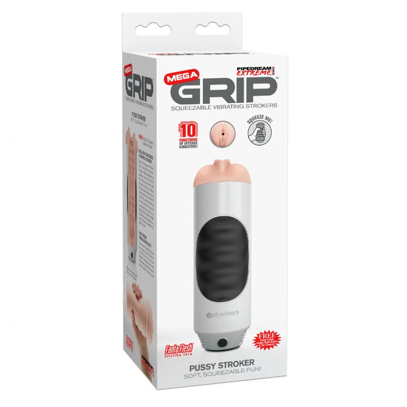 PIPEDREAM EXTREME TOYZ MEGA GRIP VAGINA MASTURBADOR VIBRADOR