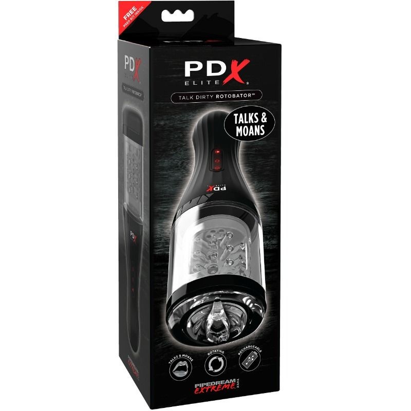 PDX ELITE MASTURBADOR CON SONIDO TALK DIRTY ROTOBATOR