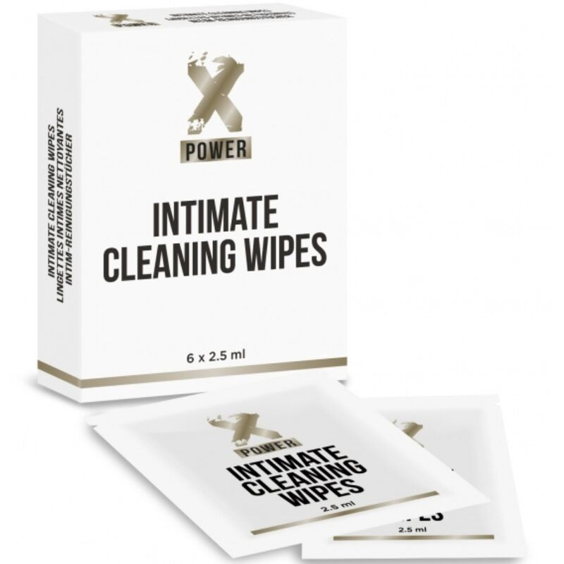 XPOWER INTIMATE CLEANING WIPES TOALLITAS LIMPIEZA INTIMA 6 UNIDADES