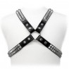 LEATHER BODY BLACK BUCKLE HARNESS FOR MEN