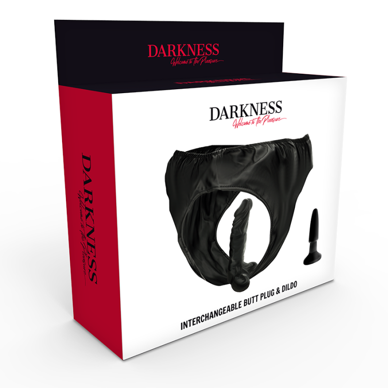 DARKNESS PANTIES CON PLUG Y DILDO INTERCAMBIABLE